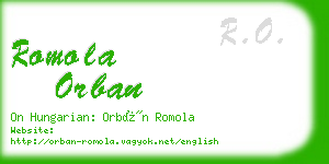 romola orban business card